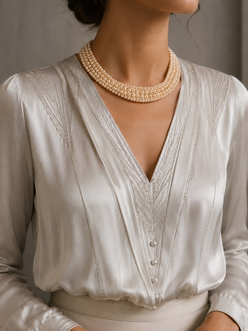 Art Deco Era Pearl Chocker